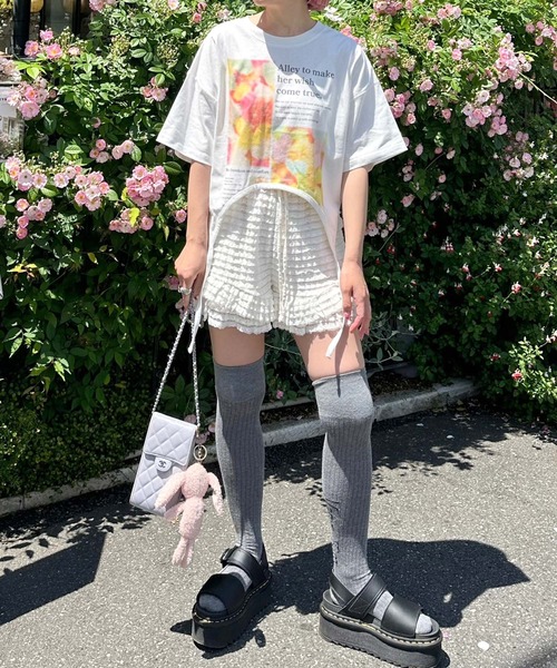 Alley by w closet(アリーバイダブルクローゼット)の「【Alley】フォトプリントガーターデザインTシャツ(Tシャツ/カットソー・レディース・ホワイト系その他/ホワイト系その他2・FREE)」の19枚目の写真