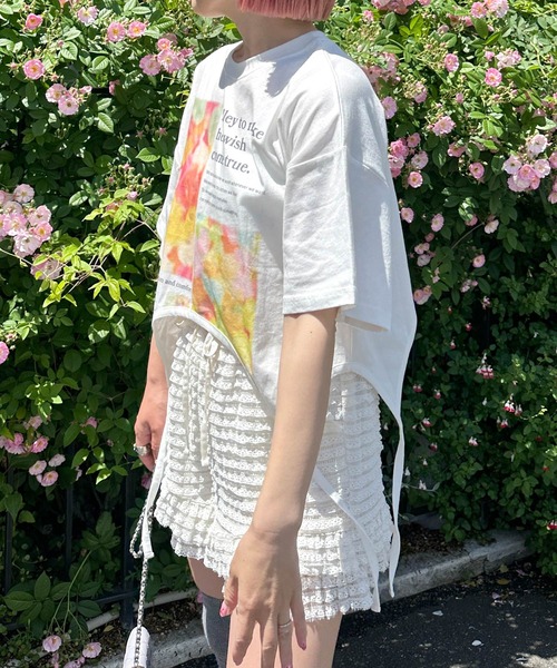 Alley by w closet(アリーバイダブルクローゼット)の「【Alley】フォトプリントガーターデザインTシャツ(Tシャツ/カットソー・レディース・ホワイト系その他/ホワイト系その他2・FREE)」の21枚目の写真