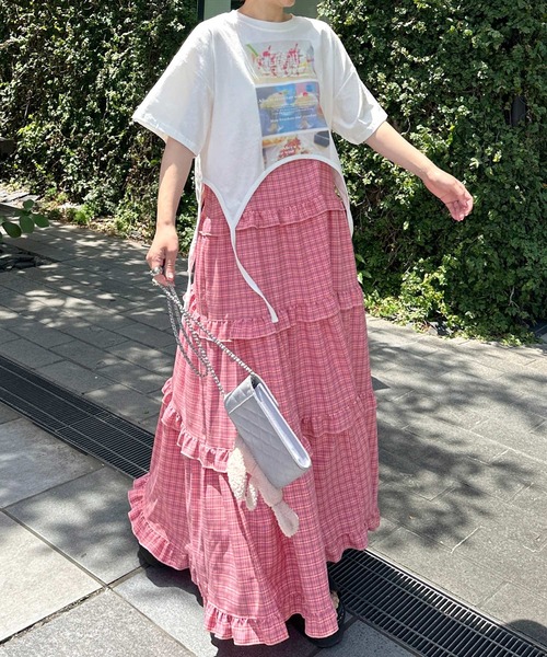 Alley by w closet(アリーバイダブルクローゼット)の「【Alley】フォトプリントガーターデザインTシャツ(Tシャツ/カットソー・レディース・ホワイト系その他/ホワイト系その他2・FREE)」の11枚目の写真