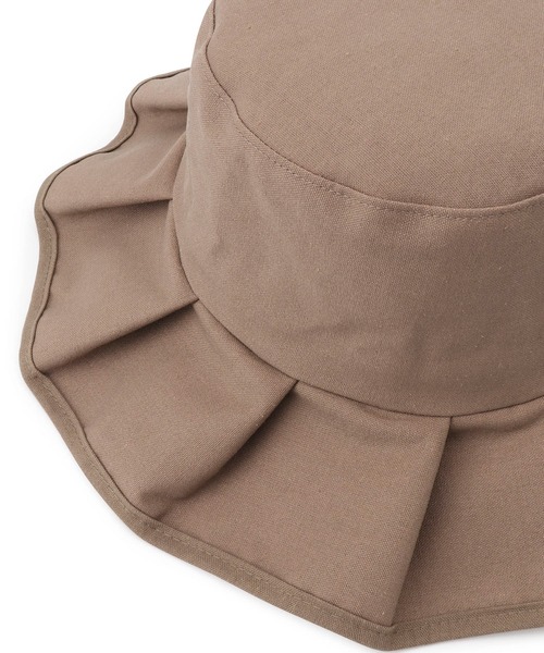 ROPE' PICNIC（ロペピクニック）の「遮光麻混プリーツハット（ハット・レディース・ブラウン/ブラック/ブルー系その他5/キナリ・FREE）」の11枚目の写真