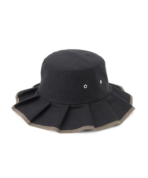 ROPE' PICNIC（ロペピクニック）の「遮光麻混プリーツハット（ハット・レディース・ブラウン/ブラック/ブルー系その他5/キナリ・FREE）」の17枚目の写真