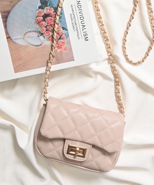 Honeys（ハニーズ）の「ミニフラップショルダーバッグ（ショルダーバッグ・レディース・アイボリー/シルバー/ピンク/ブラック・FREE）」の3枚目の写真