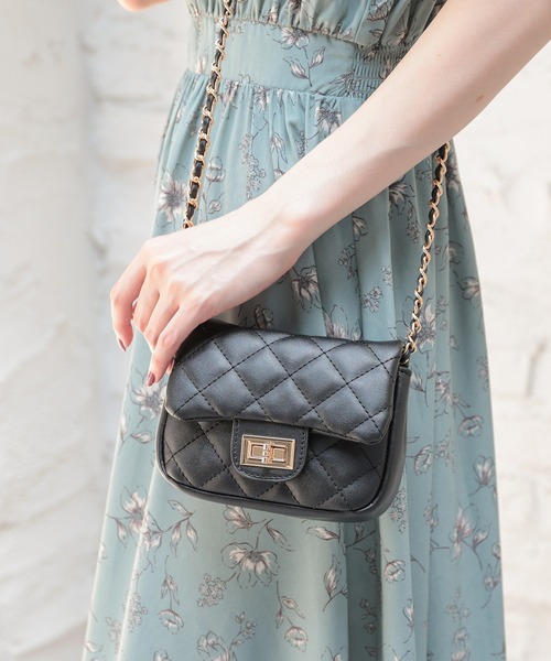 Honeys（ハニーズ）の「ミニフラップショルダーバッグ（ショルダーバッグ・レディース・アイボリー/シルバー/ピンク/ブラック・FREE）」の2枚目の写真