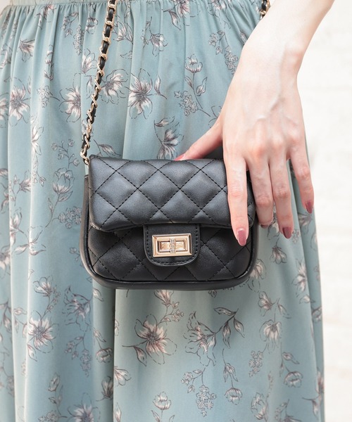 Honeys（ハニーズ）の「ミニフラップショルダーバッグ（ショルダーバッグ・レディース・アイボリー/シルバー/ピンク/ブラック・FREE）」の7枚目の写真