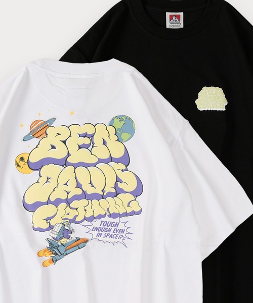 BEN DAVIS(ベンデイビス)の「【BENDAVIS/ベンデイビス】LAUNCH SMOKE TEE/スモークロゴ バックプリント 半袖Tシャツ オーバーサイズ(Tシャツ/カットソー・メンズ・ホワイト/ライトパープル/セージグリーン/ブラック・L/XL/M)」の1枚目の写真