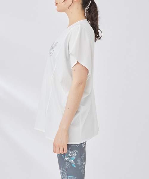 NERGY(ナージー)の「【HIBIYA-KADAN×NERGY】接触冷感 バックタックTシャツ(Tシャツ/カットソー・レディース・ホワイト/クリーム/オリーブ・FREE)」の12枚目の写真