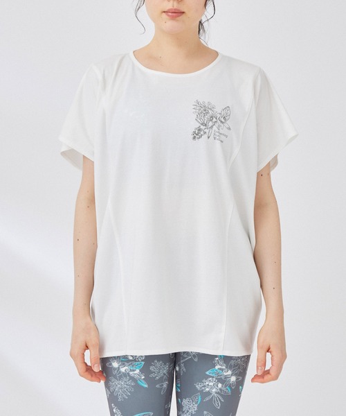 NERGY(ナージー)の「【HIBIYA-KADAN×NERGY】接触冷感 バックタックTシャツ(Tシャツ/カットソー・レディース・ホワイト/クリーム/オリーブ・FREE)」の11枚目の写真