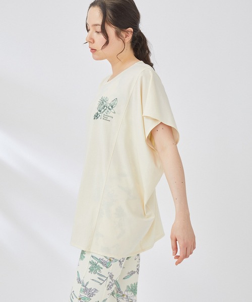 NERGY(ナージー)の「【HIBIYA-KADAN×NERGY】接触冷感 バックタックTシャツ(Tシャツ/カットソー・レディース・ホワイト/クリーム/オリーブ・FREE)」の8枚目の写真
