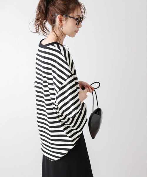 La-gemme(ラジェム)の「ワッフルルーズTシャツ(Tシャツ/カットソー・レディース・ブラック/ピンク/ブラウン/グレー・フリー)」の9枚目の写真