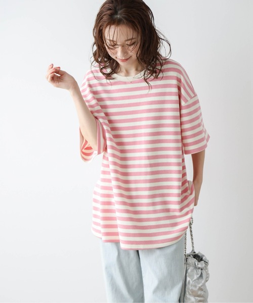 La-gemme(ラジェム)の「ワッフルルーズTシャツ(Tシャツ/カットソー・レディース・ブラック/ピンク/ブラウン/グレー・フリー)」の22枚目の写真