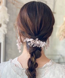 m.soeur（エムスール）の「くすみピンクのなでしこクリップ（バレッタ/ヘアクリップ）」