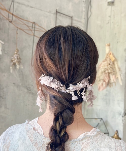m.soeur（エムスール）の「くすみピンクのなでしこクリップ（バレッタ/ヘアクリップ・レディース・ピンク・FREE）」の4枚目の写真