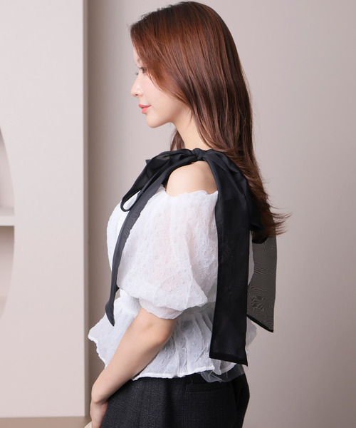 ワンショルダーリボントップス ショルダーリボントップス DPB71295 – CRAMMY