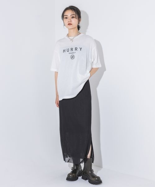 ややページ JEANASIS（ジーナシス）の「エンブロイダリーロゴTEE/135652（Tシャツ