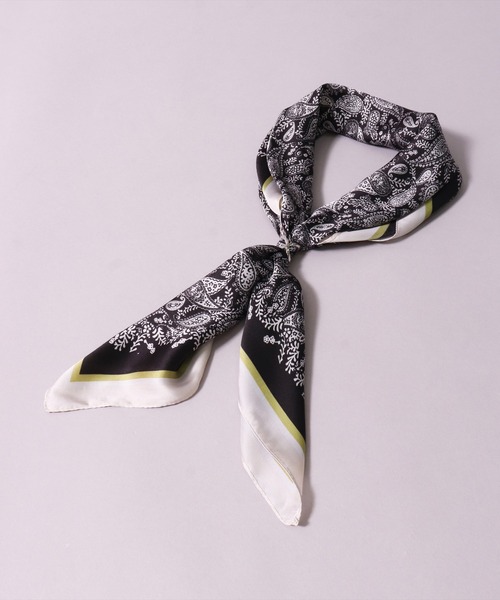 BAYBLO（ベイブロ）の「(BL)【ユニセックス】【リング付き】アソート柄 プリント スカーフ（バンダナ/スカーフ・メンズ・レッド系4/ブラック系4/ホワイト系3/グリーン系2/ブラック系3/ネイビー系4/ブラウン系1/ホワイト系1/イエロー系2/オレンジ系2/ベージュ系4・ONE SIZE）」の18枚目の写真