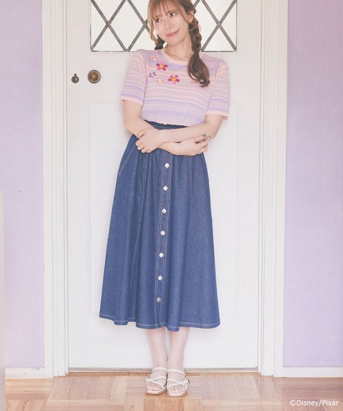 Areeam（アリーム）の「モンスターズインク/ブー/マルチボーダーニット（ニット/セーター・レディース・ライトピンク・FREE）」の3枚目の写真