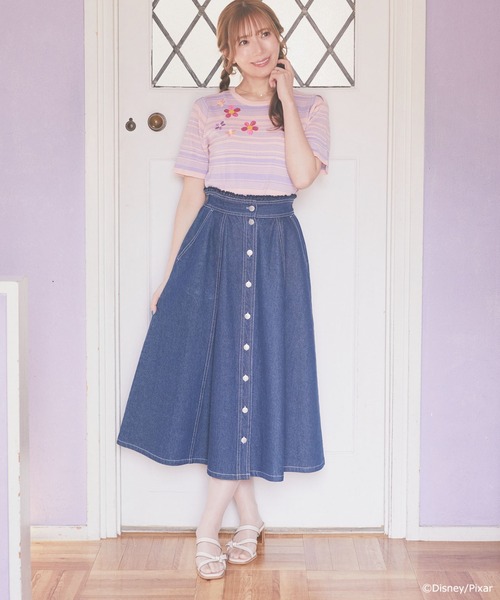 Areeam（アリーム）の「モンスターズインク/ブー/マルチボーダーニット（ニット/セーター・レディース・ライトピンク・FREE）」の8枚目の写真