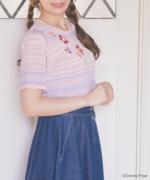 Areeam（アリーム）の「モンスターズインク/ブー/マルチボーダーニット（ニット/セーター・レディース・ライトピンク・FREE）」の9枚目の写真