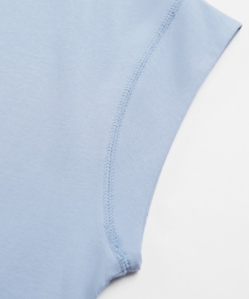 COCOMOMO（ココモモ）の「ロゴTシャツ フレンチスリーブ ロゴプリント（Tシャツ/カットソー・レディース・ホワイト/ブルー/グリーン・FREE）」の21枚目の写真