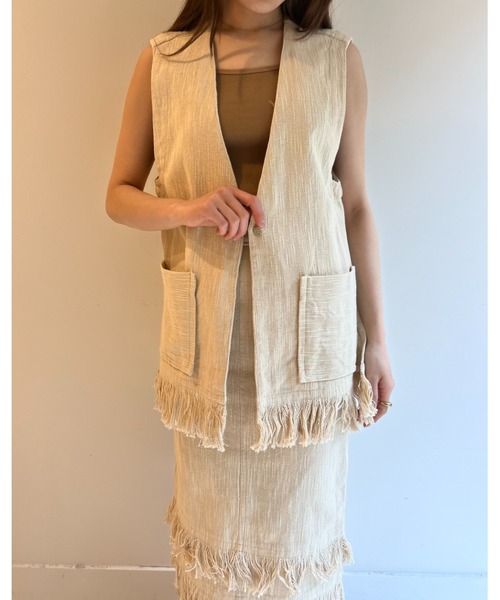 CTN FRINGE GILET