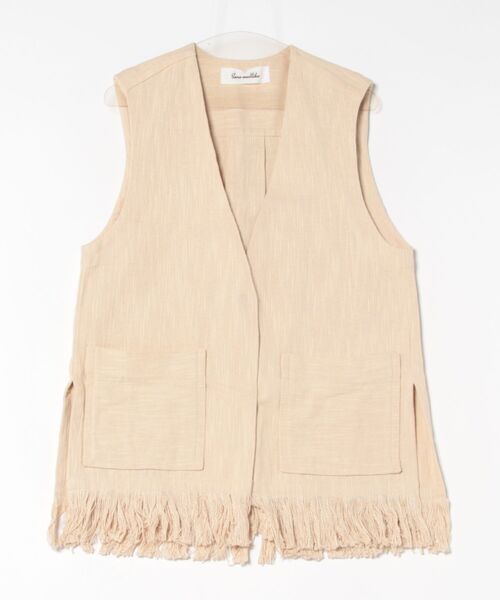 sara mallika（サラ マリカ）の「CTN FRINGE GILET（ベスト）」 - WEAR