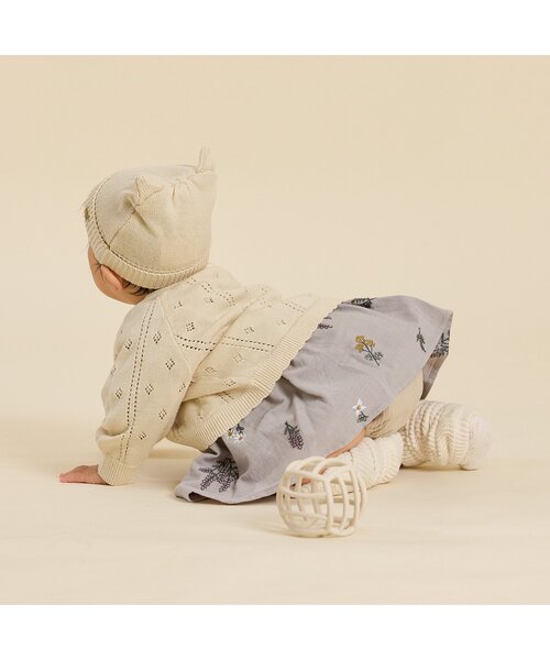 Seraph（セラフ）の「アニマルニット帽（ニットキャップ/ビーニー・キッズ・キナリ/ブラウン/ピンク・46/48/50）」の12枚目の写真