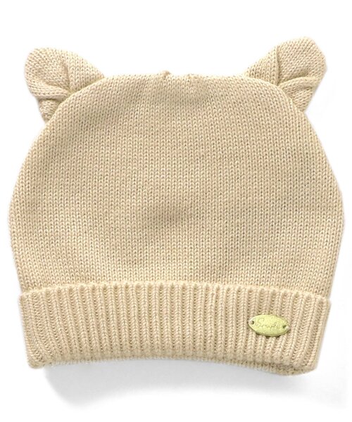 Seraph（セラフ）の「アニマルニット帽（ニットキャップ/ビーニー・キッズ・キナリ/ブラウン/ピンク・46/48/50）」の11枚目の写真