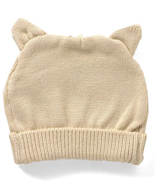 Seraph（セラフ）の「アニマルニット帽（ニットキャップ/ビーニー・キッズ・キナリ/ブラウン/ピンク・46/48/50）」の9枚目の写真