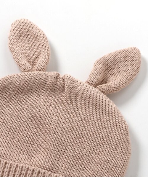 Seraph（セラフ）の「アニマルニット帽（ニットキャップ/ビーニー・キッズ・キナリ/ブラウン/ピンク・46/48/50）」の7枚目の写真