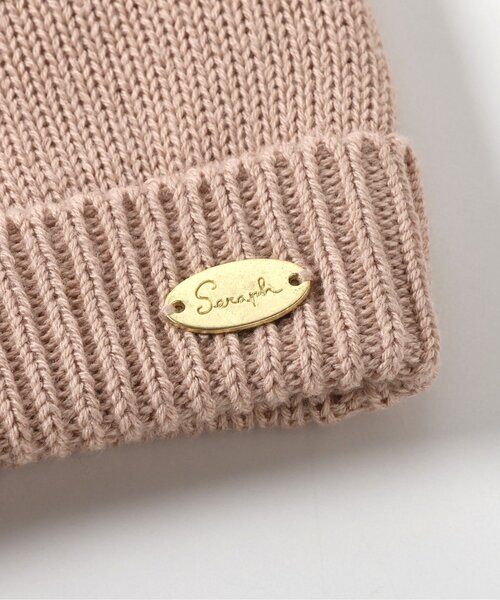 Seraph（セラフ）の「アニマルニット帽（ニットキャップ/ビーニー・キッズ・キナリ/ブラウン/ピンク・46/48/50）」の6枚目の写真