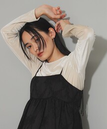 Ray BEAMS | 【15％ポイント還元キャンペーン対象】Ray BEAMS / ストレッチ ベロア クルーネック Tシャツ(Tシャツ/カットソー)