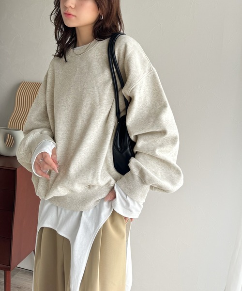 新品未使用GRAF&WUバック12ベロ刺繍スエットクルー裏起毛レアアイテム-L パーカー ワンポイント刺繍ロゴ おじ刺繍 / デイリー