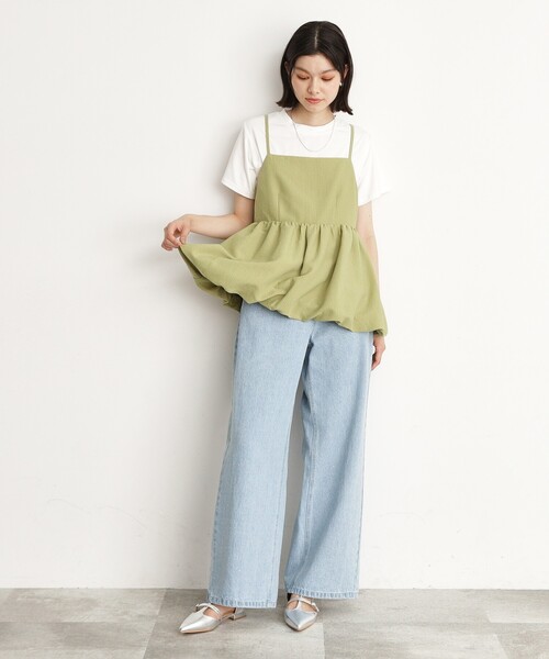 THE SHOP TK (ザ ショップ ティーケー )の「【@BAILA掲載】クリスタル&箔プリントワイドデニムパンツ(デニムパンツ・レディース・グレー系/ブルー系/ブルー系3/チャコール・12/11)」の19枚目の写真