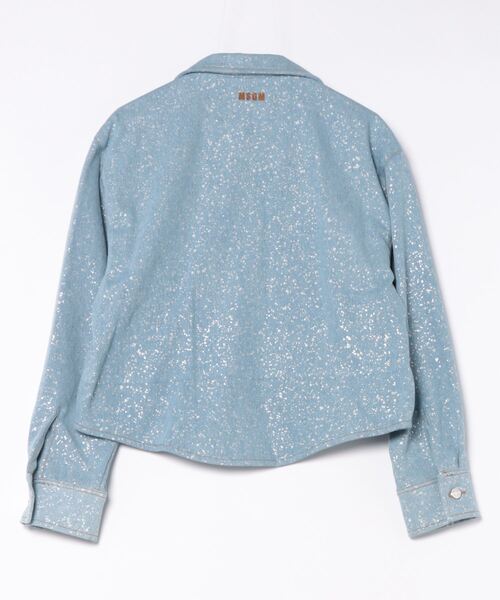 MSGM（エムエスジーエム）の「マルチポケット グリッターデニムジャケット（デニムジャケット・レディース・ライトブルー・38）」の2枚目の写真