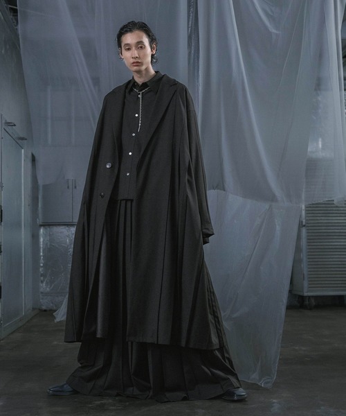 HARE（ハレ）の「【SET UP対応】YOSEロングコート(HARE)（トレンチコート・メンズ・ブラック・SMALL/MEDIUM）」の2枚目の写真