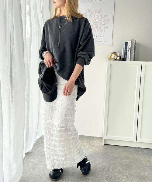 classicalelf(クラシカルエルフ)の「旬顔コーデが完成。ジャガードレースタイトスカート(ロング丈)(スカート・レディース・アイボリー/ブラック・X-LARGE/SMALL/MEDIUM/LARGE)」の18枚目の写真