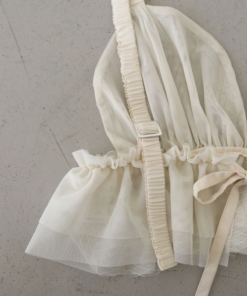 CLEIO（クレイオ）の「【CLEIO】チュールフリルビスチェ／ビスチェキャミ/TULLE RUFFLE BUSTIER/940-12617（キャミソール・レディース・ホワイト/ブラック/グレー・FREE）」の13枚目の写真