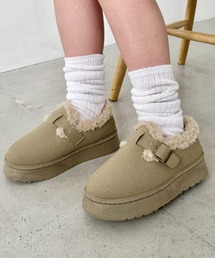 SOLLON.（ソルロン）の「ボアムートン厚底シューズ（スリッポン）」