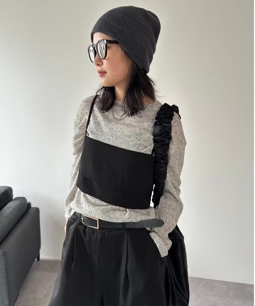 HANNE（アン）の「ルーズシアーロンTEE（Tシャツ/カットソー・レディース・ライトグリーン/グレー・FREE）」の15枚目の写真