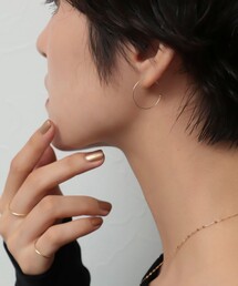 NOLLEY’S | 【grace grace/グラスグラス】10K カットワイヤーフープ ピアス(ピアス（両耳用）)
