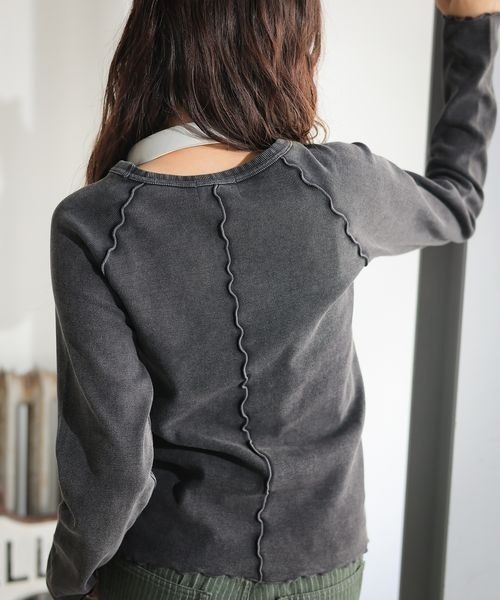 PBLIM（ページボーイリム）の「PBLIM/ロゴシシュウリブプルオーバー（Tシャツ/カットソー・レディース・イエロー/ブラック/グレー・FREE）」の17枚目の写真