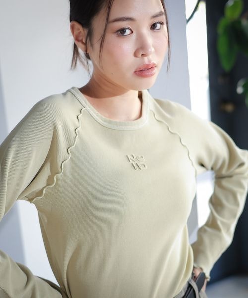 PBLIM（ページボーイリム）の「PBLIM/ロゴシシュウリブプルオーバー（Tシャツ/カットソー・レディース・イエロー/ブラック/グレー・FREE）」の19枚目の写真