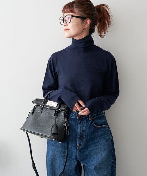 Spick & Span(スピックアンドスパン)の「《追加》18Gタートルネック プルオーバー(ニット/セーター・レディース・ホワイト/チャコールグレー/ブラック/ベージュ/ネイビー・FREE)」の5枚目の写真