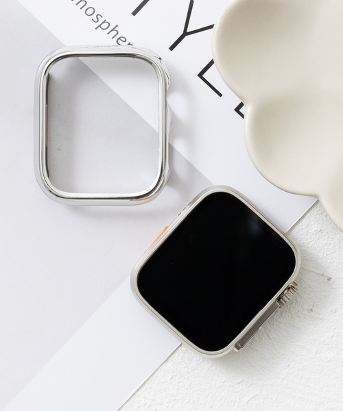 emonique(エモニーク)の「スマートウォッチケース Apple Watch ケース【41/45/49mm対応】(デジタル腕時計・レディース・シルバー/クリア/ブラック/ゴールド/ピンクゴールド・41/45/49)」の1枚目の写真