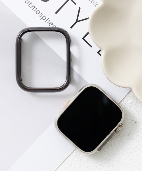 emonique(エモニーク)の「スマートウォッチケース Apple Watch ケース【41/45/49mm対応】(デジタル腕時計・レディース・シルバー/クリア/ブラック/ゴールド/ピンクゴールド・41/45/49)」の2枚目の写真
