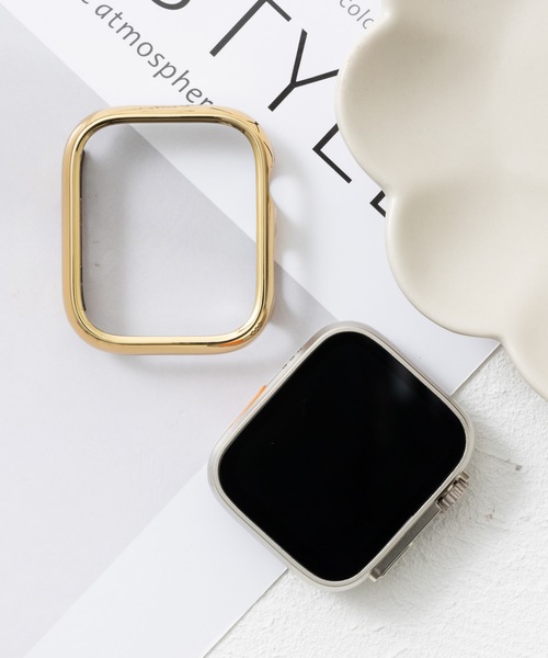 emonique(エモニーク)の「スマートウォッチケース Apple Watch ケース【41/45/49mm対応】(デジタル腕時計・レディース・シルバー/クリア/ブラック/ゴールド/ピンクゴールド・41/45/49)」の7枚目の写真