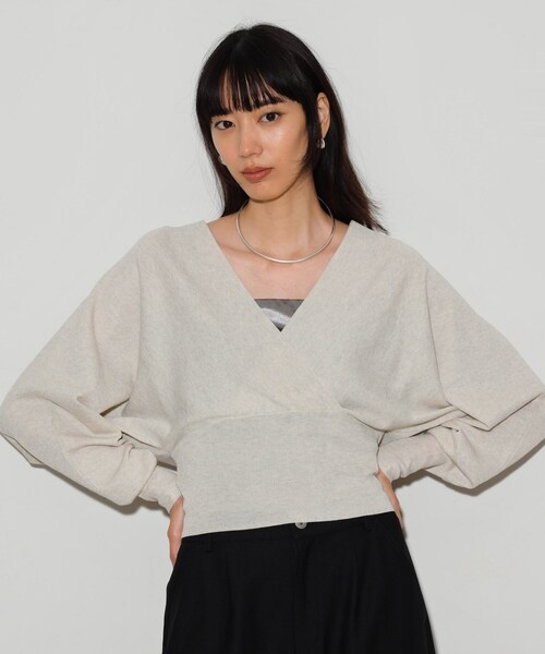 【セール】カシュクールシャインニット（ニット/セーター）｜GALLEST（ギャレスト）