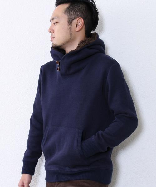 coen(コーエン)の「ボリュームネックパーカー【ブラック⇒WEB限定カラー】(パーカー・メンズ・ブラック/グレー/ベージュ/ネイビー・X-LARGE/LARGE/MEDIUM/SMALL)」の1枚目の写真