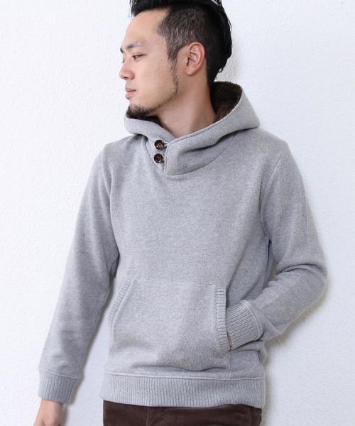 coen(コーエン)の「ボリュームネックパーカー【ブラック⇒WEB限定カラー】(パーカー・メンズ・ブラック/グレー/ベージュ/ネイビー・X-LARGE/LARGE/MEDIUM/SMALL)」の3枚目の写真