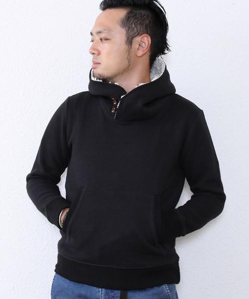 coen(コーエン)の「ボリュームネックパーカー【ブラック⇒WEB限定カラー】(パーカー・メンズ・ブラック/グレー/ベージュ/ネイビー・X-LARGE/LARGE/MEDIUM/SMALL)」の7枚目の写真